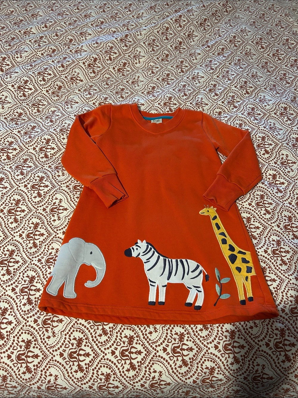 Organic cotton Bright Orange Kids Dress
